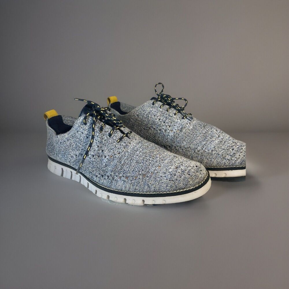 Cole Haan ZeroGrand Shoes Mens 8.5 M Gray Knit Casual Golf Athletic C29226